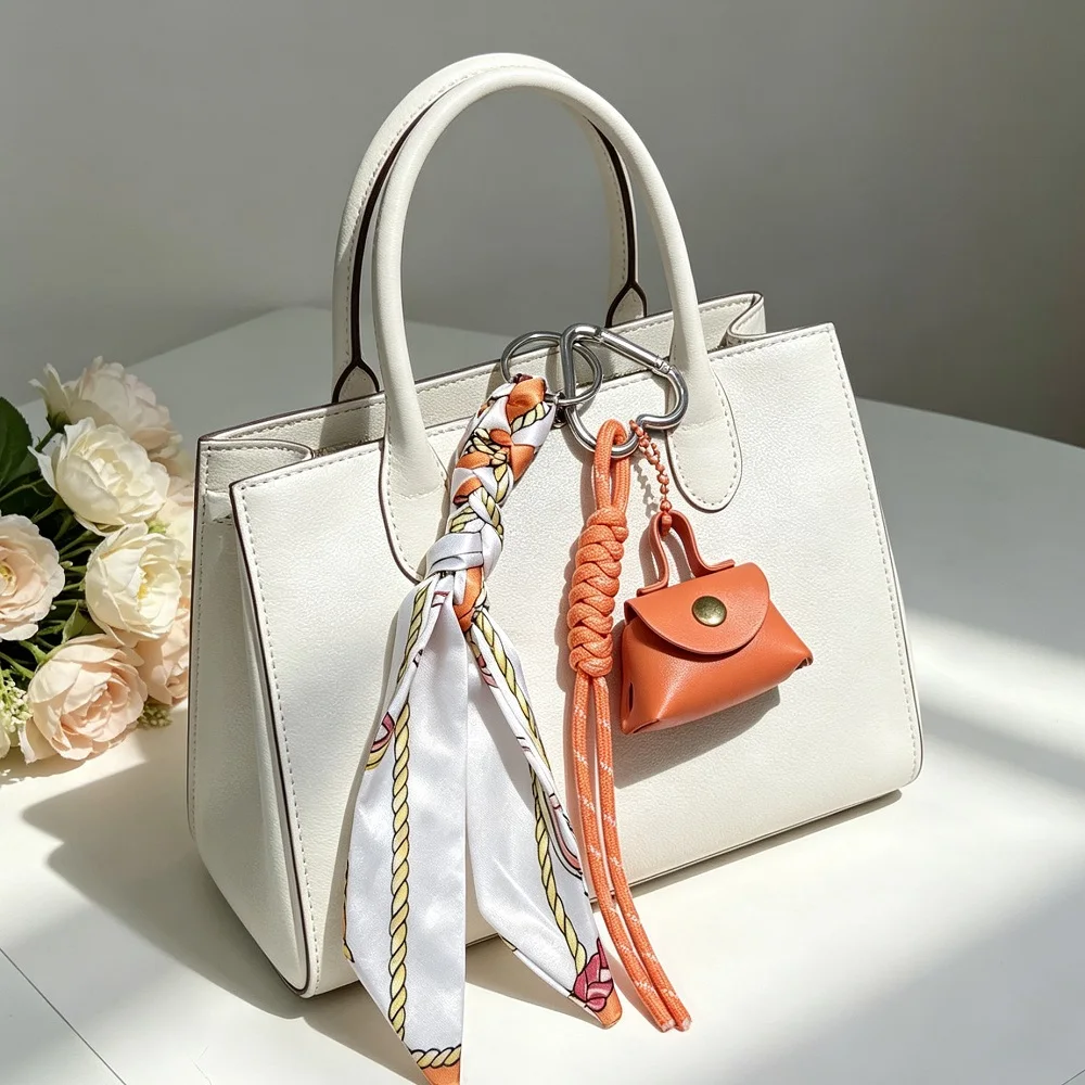 Bandana Paracord Mini Bag Pendant Keychain Creative Scarf Bag Charm Gifts for Women 2026 Autumn Winter Accessory