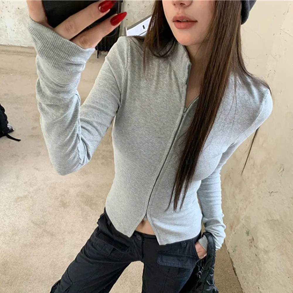 

Lightweight Casual TwinZip Slim Fit Jacket with Moderate Elasticity for Use in Spring Summer Autumn and Winter