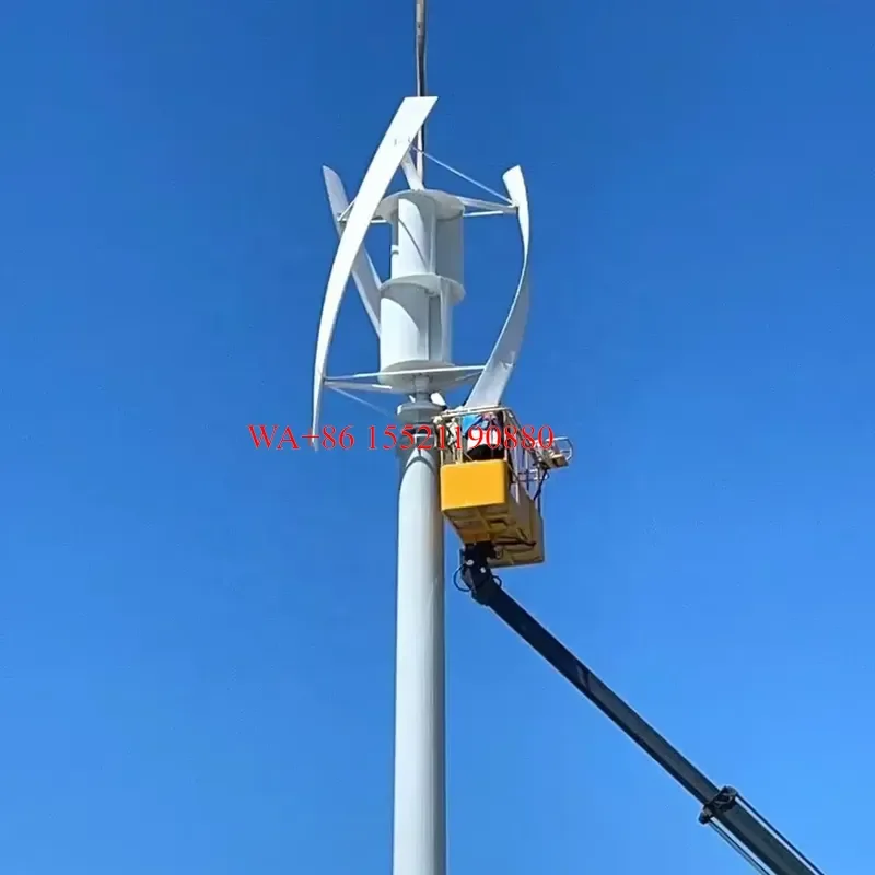 WMWMNU for Free Power 20KW 15KW 10KW 5KW Vertical Axial Wind Turbine Generator With on Grid Inverter
