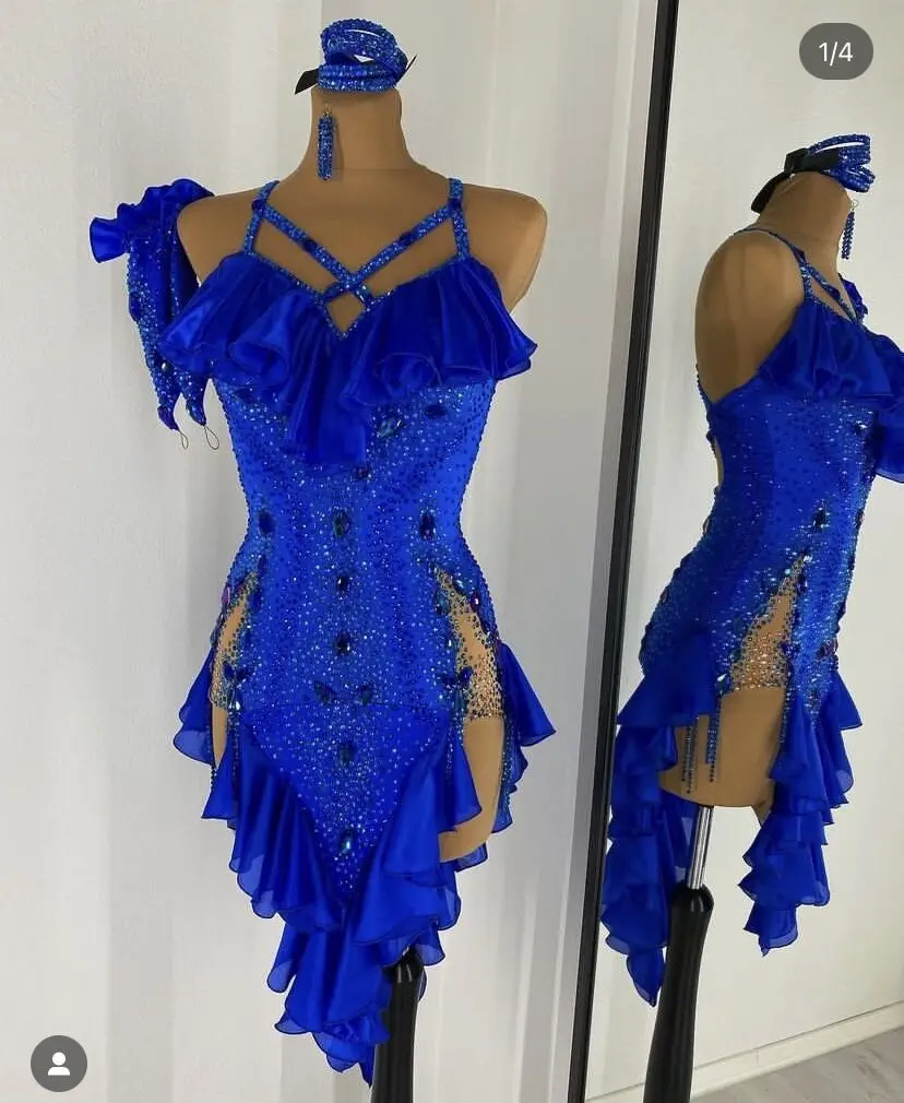 New style competition latin dance dress costume latin dancewear ladies dresses costume  sexy latin wear for women