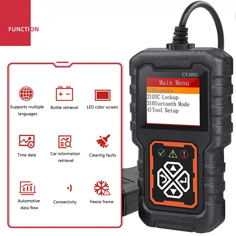 CY3001 OBD2 Reading Card Elm327 Automotive Fault Detection Tool Engine Diagnostic Device