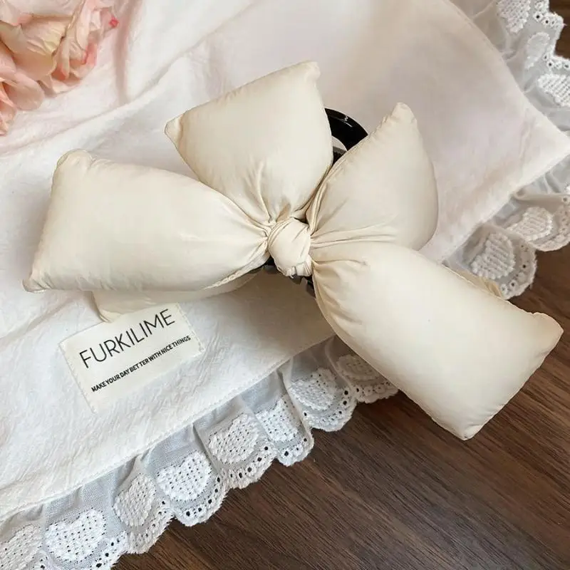 Dreidimensionale Schleifen-Prinzessinnen-Haarspange für Damen – Elegante Haarspange für den Hinterkopf, Haarklammer, Haifischclip – Detail 10