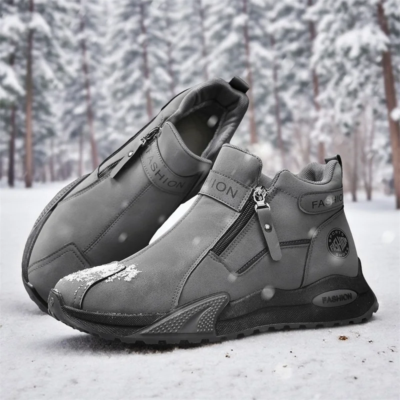 

Winter High Top Velvet Fashionable Casual Shoes Cotton Shoes Snow Boots Sports Trend Warm