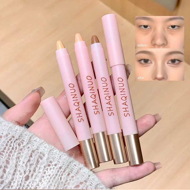 色補正コンシーラーファンデーションスティックメイクアップホワイトブラウンフェイス輪郭スティックナチュラルマットハイライター鼻シャドウペン