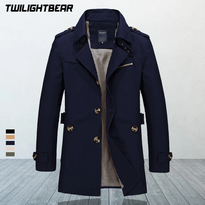 Trench da uomo di alta qualità giacca a vento oversize in puro cotone giacca Casual da uomo abbigliamento soprabito 5XL AF1306