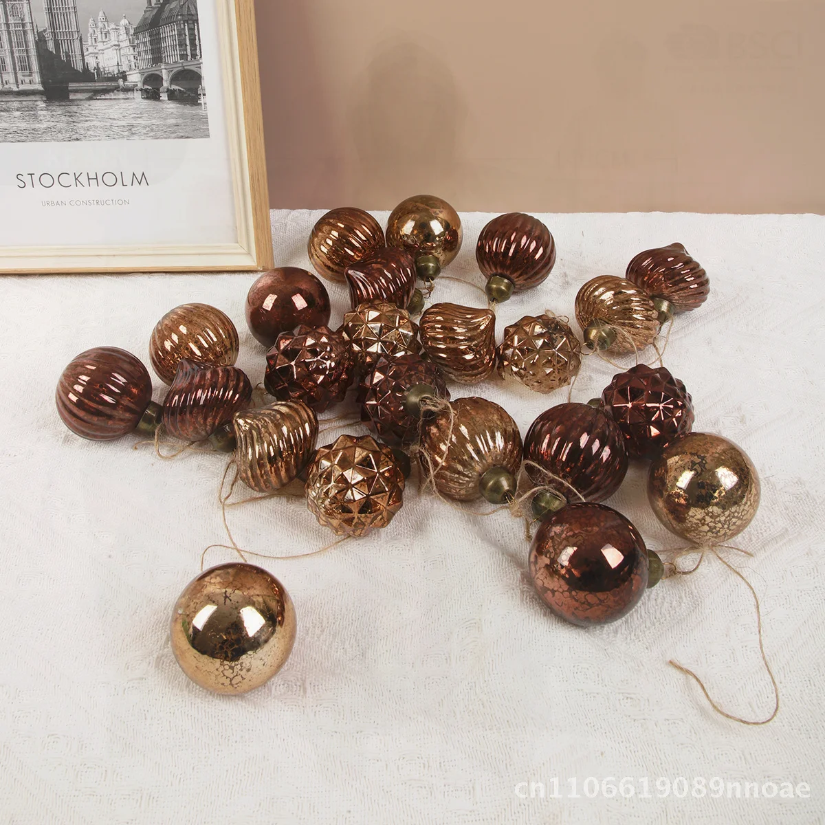 

Высокопрозрачные стеклянные рождественские шары, серые подвесные украшения, современные минималистичные праздничные украшения, подарок ручной работы