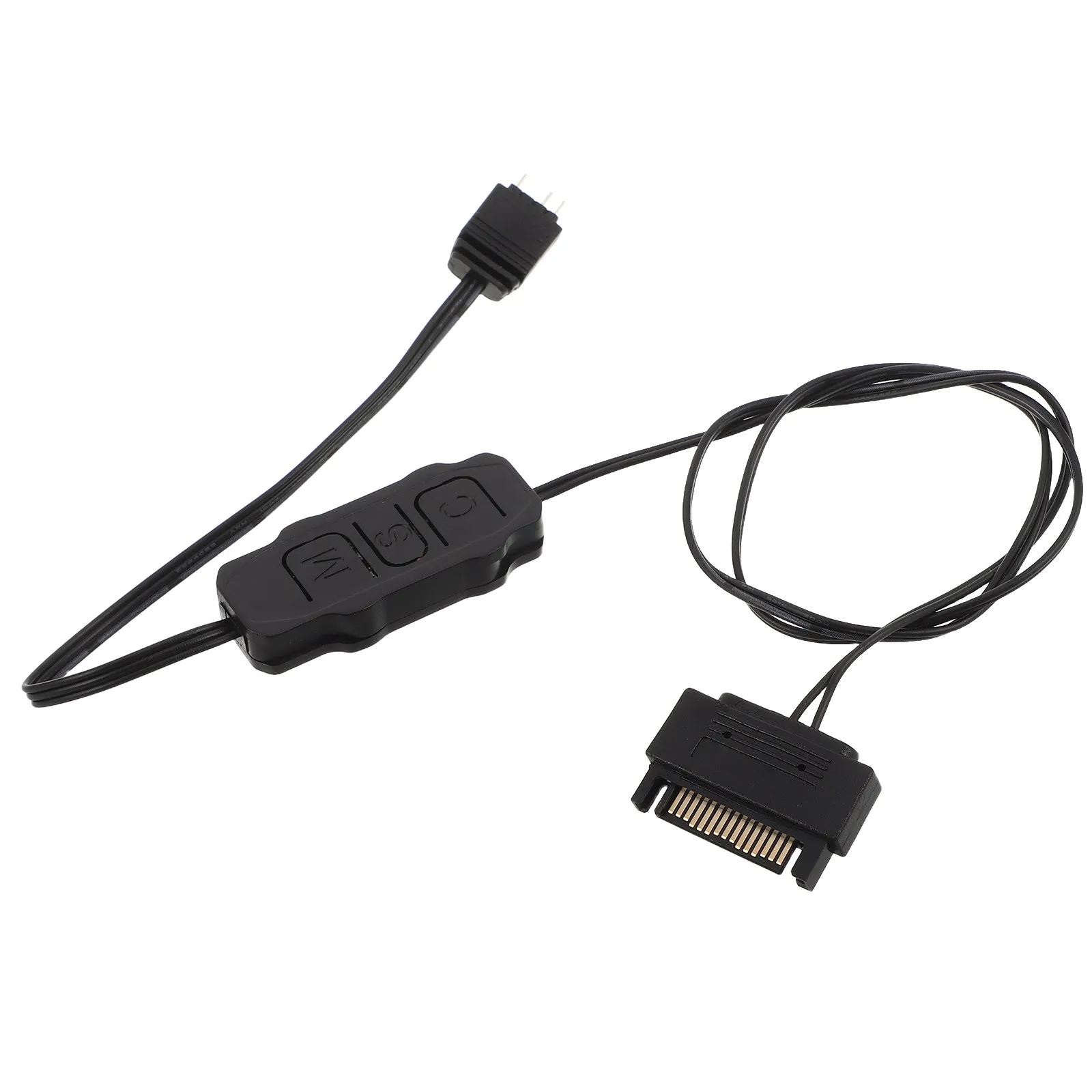5V 3Pin Pc Fan Controller Hub Black Mini Argb Splitter Fan Speed Control Module Quiet Cooling for Gaming Office Home Computer