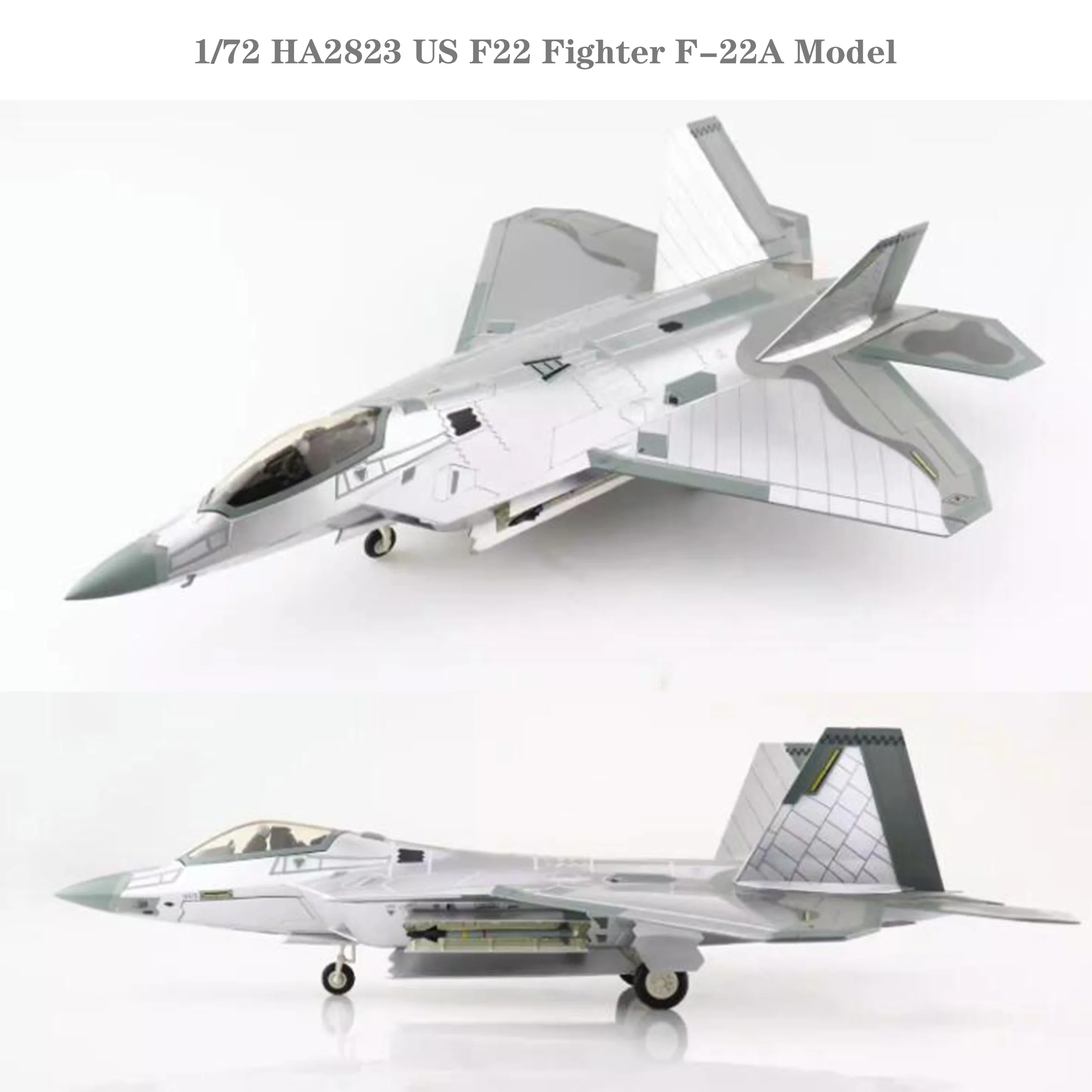 

1/72 HA2823 US F22 Fighter F-22A Model Mirror coating Alloy finished product collection model