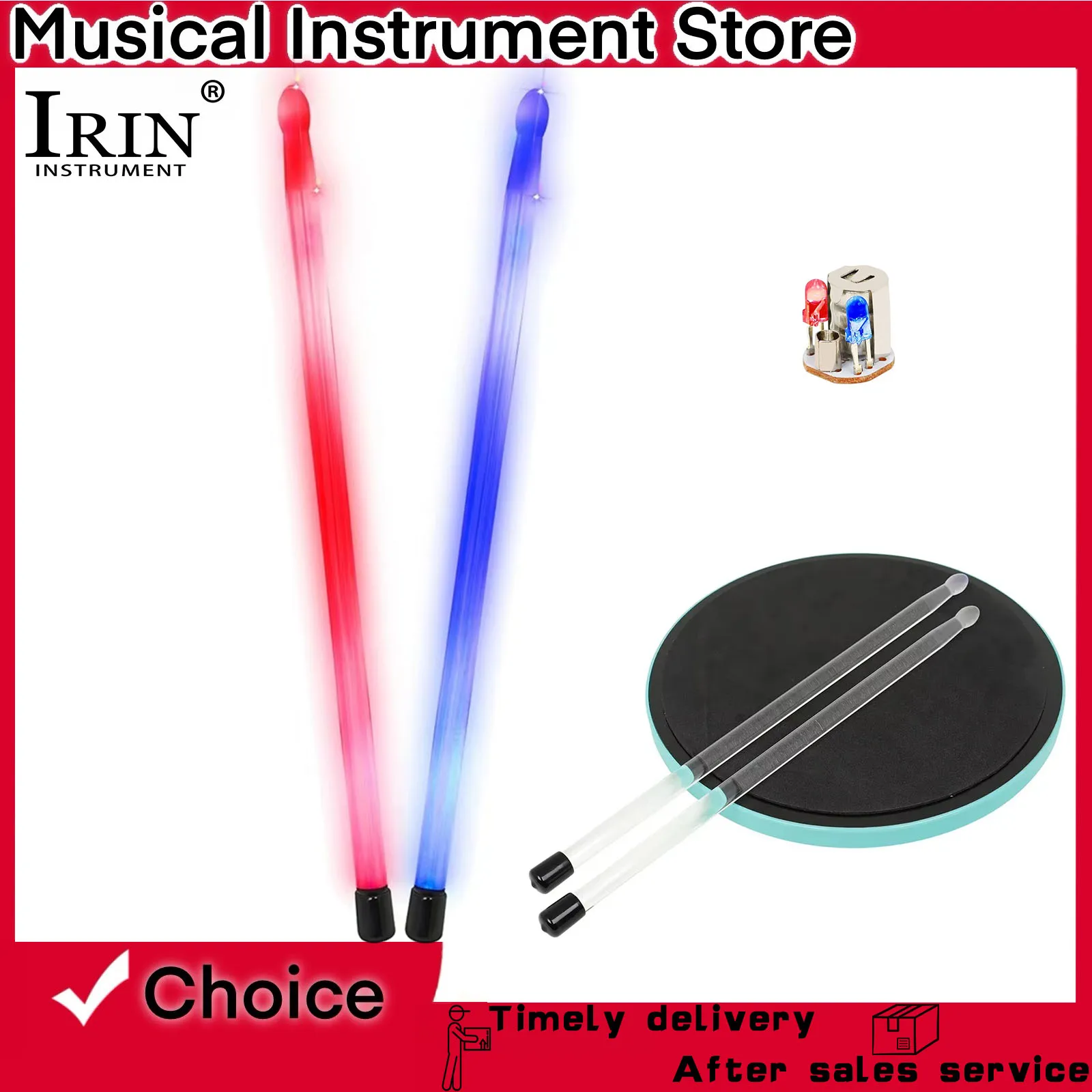 

1 пара молотков для маримбы, барабанные палочки, блестящие барабанные палочки, ксилофон, колокольчик, ударные музыкальные инструменты, аксессуары и детали