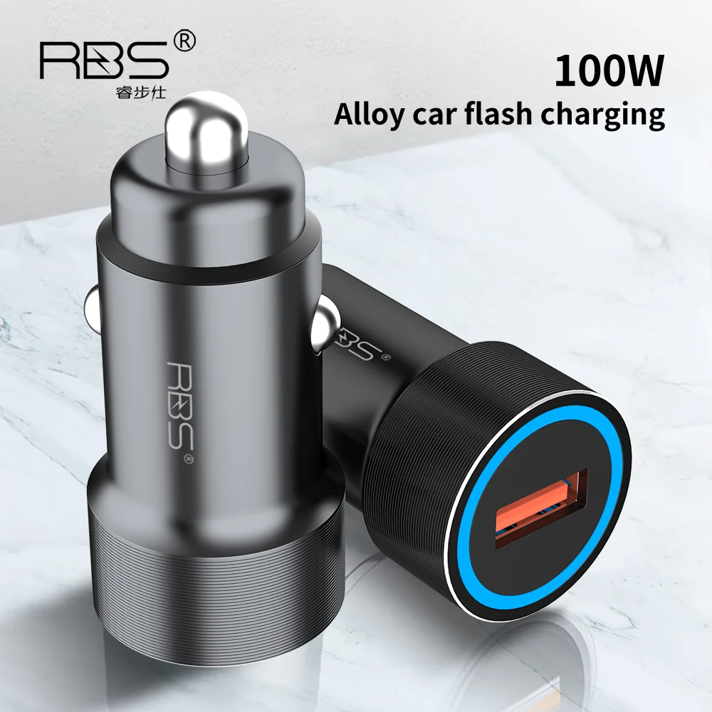 100W Car Charger Quick Charge 4.0 3.0 FCP SCP USB for Xiaomi IPhone 12 13 14 15 Pro Fast Charging Car Phone Charger