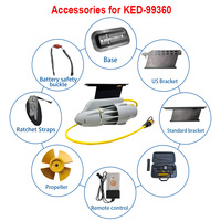 Boat Accessories for Kedean TL6295 Underwater Thruster Motor, US Standard Bracket, Base for SUP,  Proppler Remote Control Bags