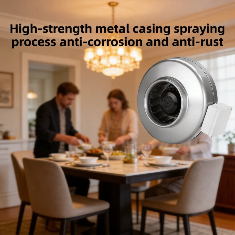 Round Powerful Booster Exhaust Fan Commercial Duct Exhaust Machine For Restaurant Factory Hotel Low Noise