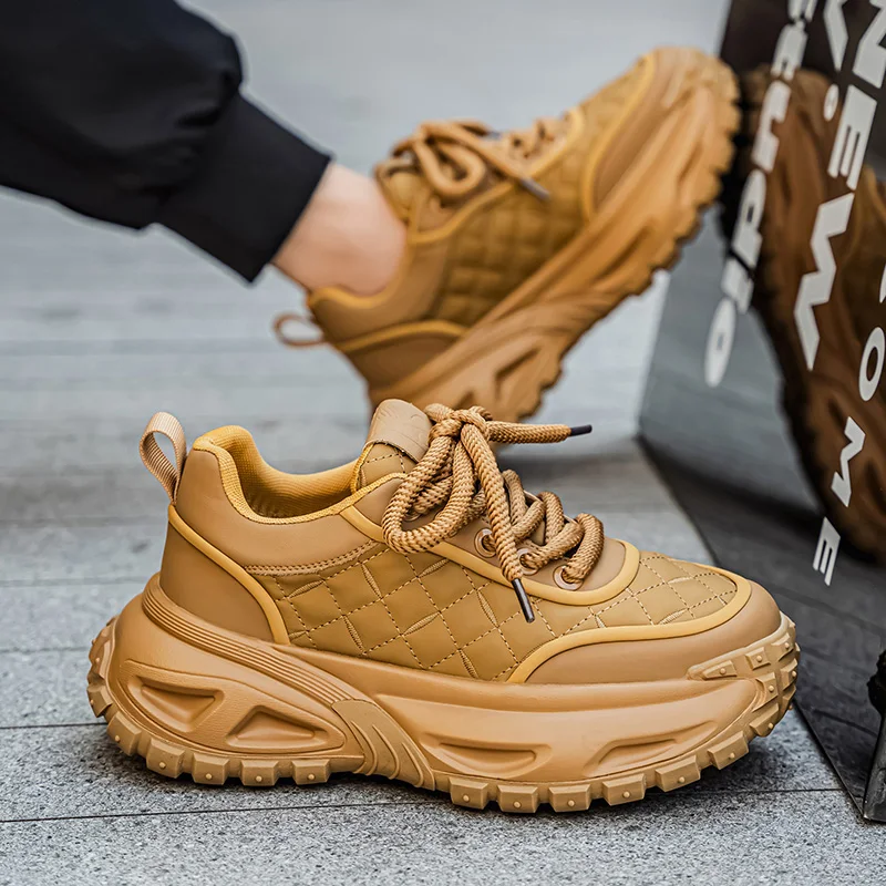 أحذية رجالية جديدة للخريف والشتاء بمنصة مصعد للأب - أحذية رياضية كاجوال أنيقة غير قابلة للانزلاق ومقاومة للاهتراء #5