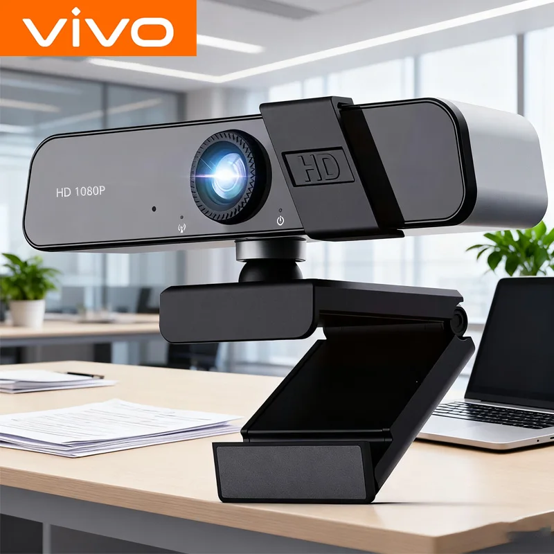 

VIVO Full HD 4K Webcam With Autofocus And Noise-cancelling Microphone USB Computer Webcam SuitableFor Video Shooting PC Laptops