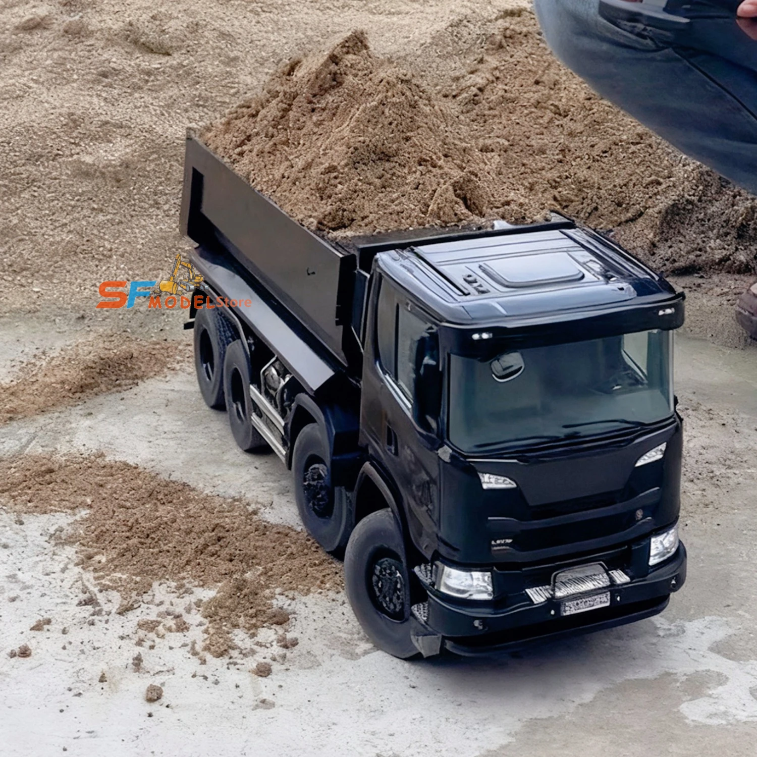 Double E G540 Hydraulic RC Dump Truck E118 1/14 8x8 RC Truck Model Metal Chassis with Lighting Sound System Remote Control Car