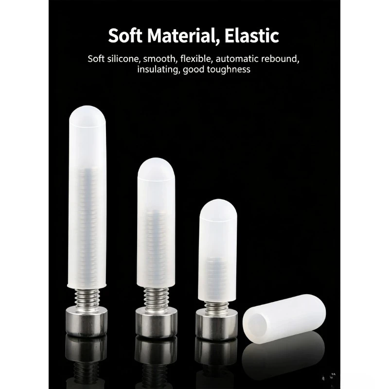 Electroplated Rubber Dust Cap High Temp Resistant Silicone Protective Cover Screw Anti Collision For Mechanical Parts