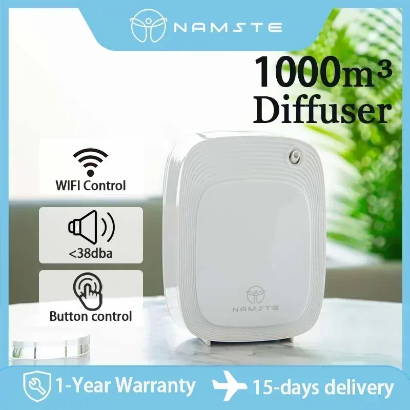 Namste 1000m3 dispositif désodorisant maison électrique aromatique huiles essentielles purificateur d'air parfum diffuseur de parfum WIFI capacité 200ML