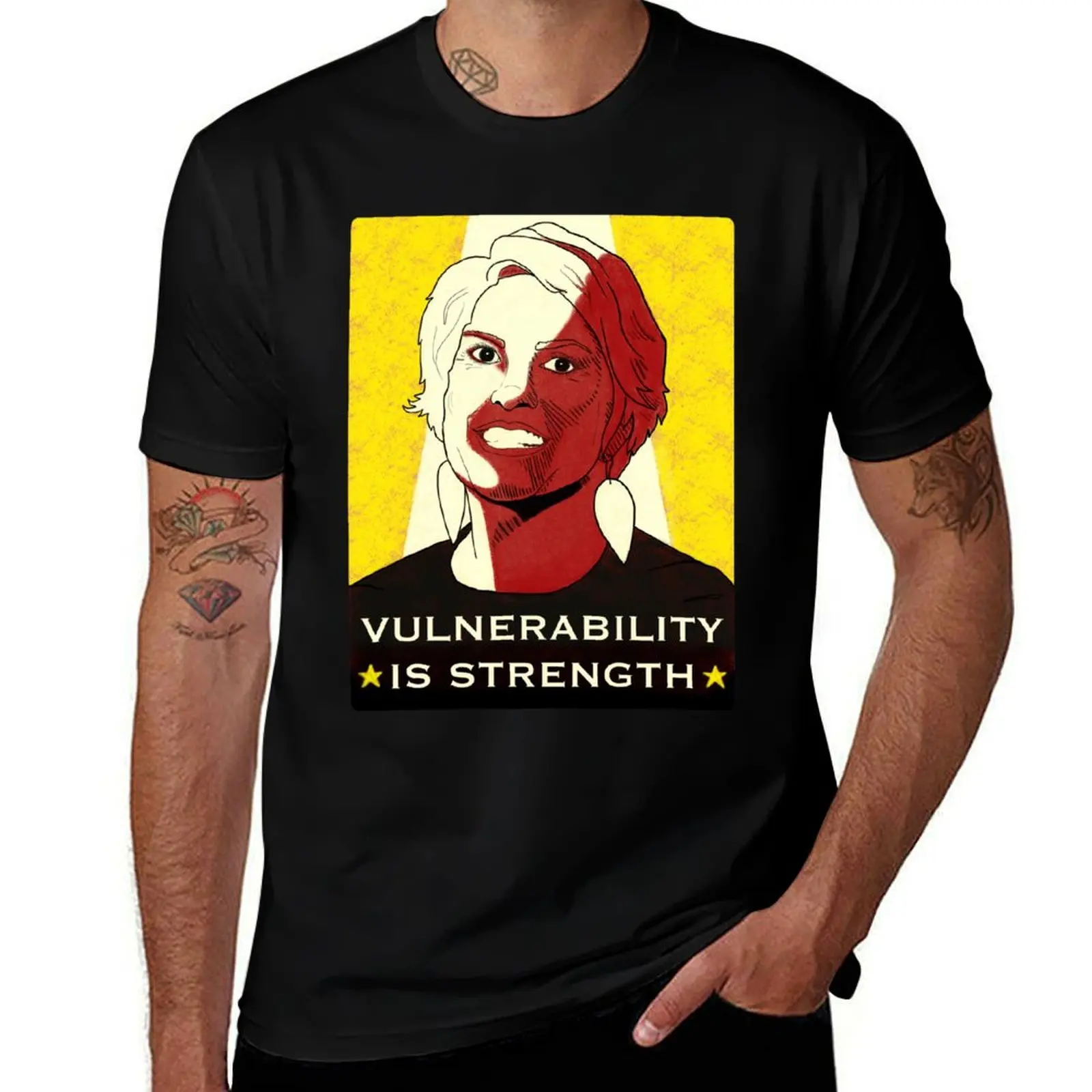 Brené Brown: Vulnerability is Strength T-Shirt Novelty Print Casual Tee Shirt T-Shirt