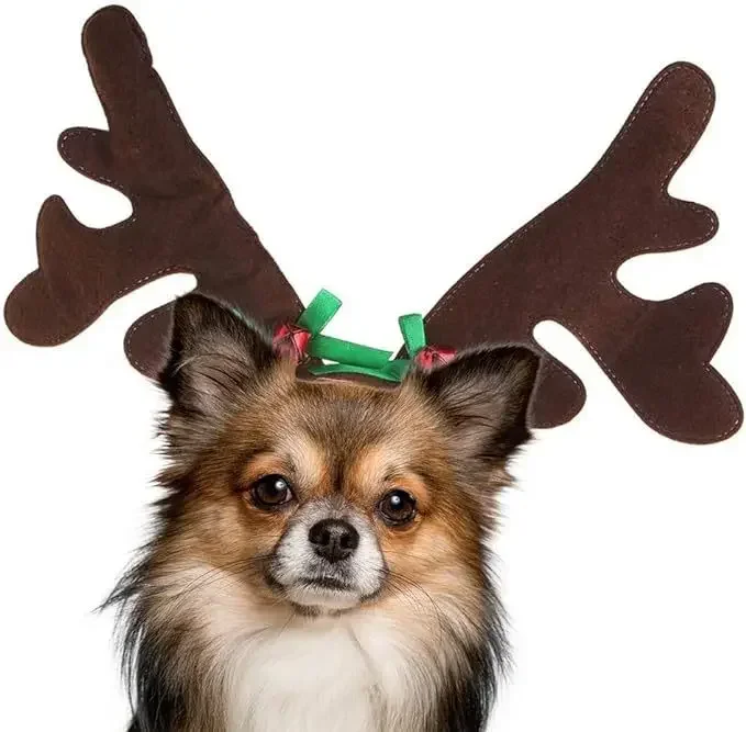 Christmas Decorations Pet Headgear Party Dress Up Antlers Headband Pet Supplies Christmas Hat Headband Dog Christmas