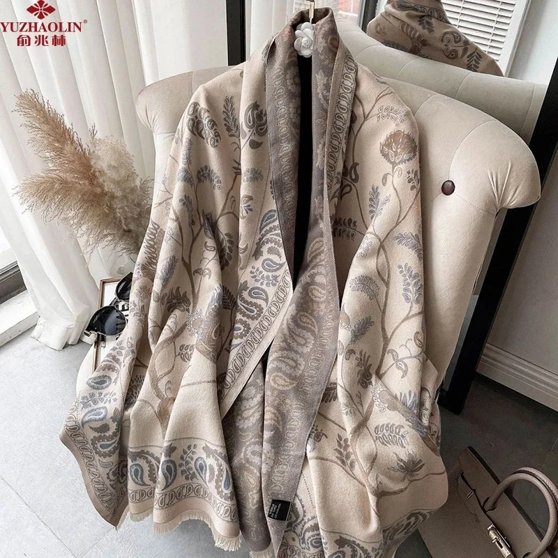 이미테이션 캐시미어 스카프 숄 여성용 가을 겨울 2025 신상 한국 버전 다용도 롱 따뜻한 겸용 스카프 아우터