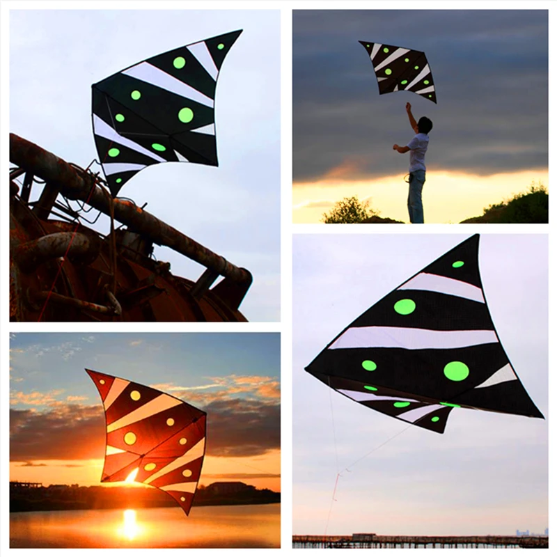 จัดส่งฟรี Ultra-light SINGLE Line Kites Deep Sea Ghost Kite WIND Kites ของเล่นกันน้ําผ้าไนลอน ripstop Stunt Kite