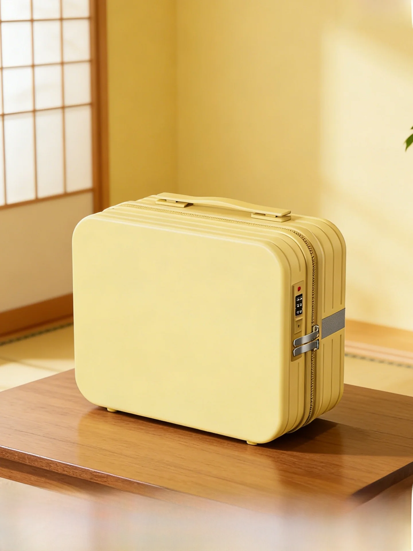 黄色の化粧品バッグ小さなウォッシュバッグ高美的価値パスワードボックス結婚式の記念品ハンドヘルドスーツケース収納容量