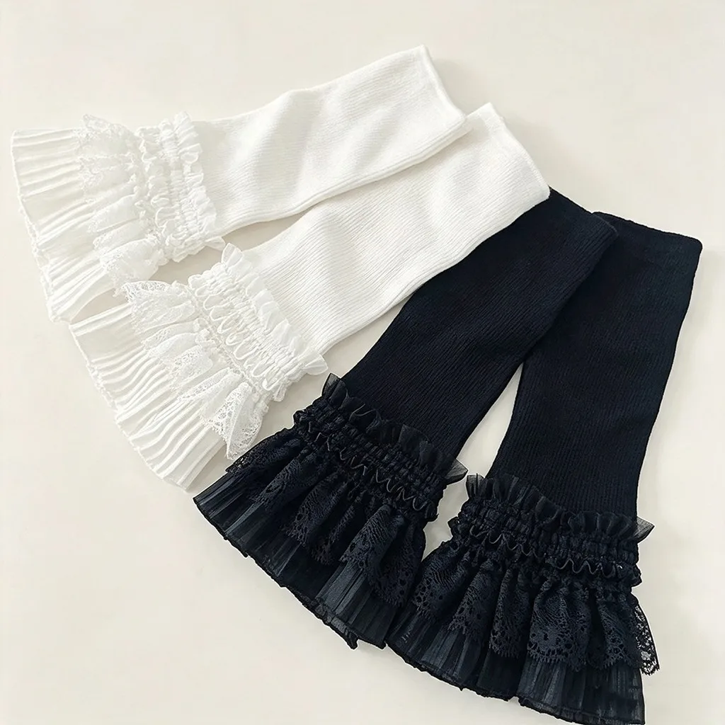 Knit Arm Warmers Decorative Knit Lace Arm Covers Fingerless Arm Warmers Soft Fake Sleeve Cuffs For Travel Shirts Dresses
