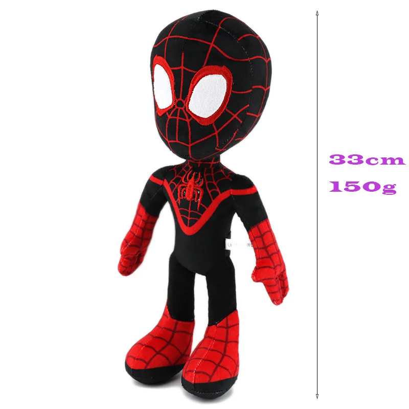 Brinquedo de pelúcia Disney-Marvel Spider-Man para crianças, boneca macia dos desenhos animados, travesseiro, presente de aniversário para menino,