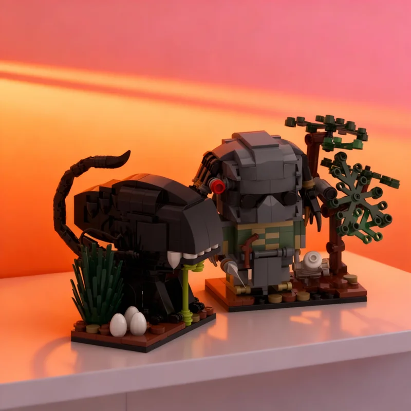 

Набор MOC AVP из 456 деталей: модель Brickheadz, строительные блоки для сборки, DIY, креативные рождественские подарки, идея для игрушки, конструктор, развивающая игрушка