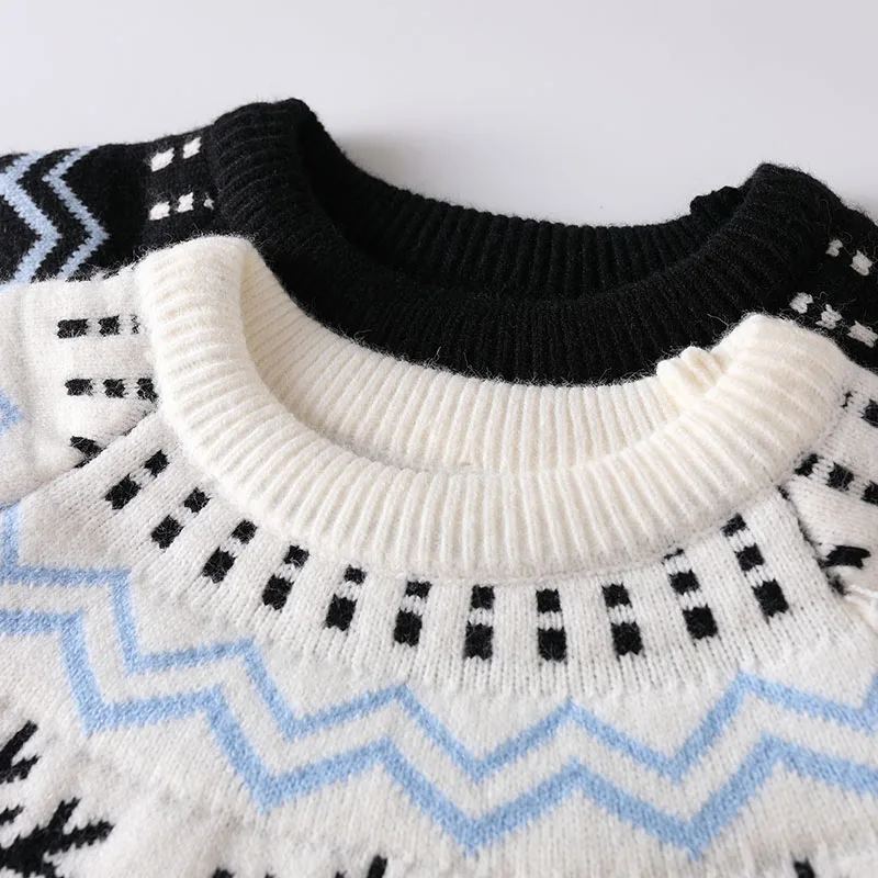 Herfst/Winter Heren Gebreide Trui Streep Truien Afdrukken Ronde Hals Kersttrui Casual Herenkleding Jumper