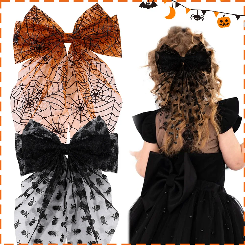 Halloween Haarspange mit Netzschleife und Band, Party-Verkleidungs-Haarspange mit Schleifenrand