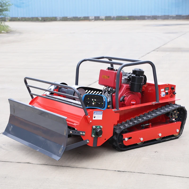 

Customized flail mower 55° Super Gradeability – Track design conquers steep slopes easily no dead angles