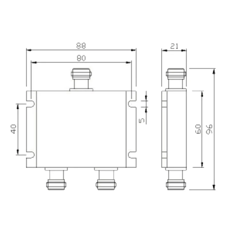 698–2700 MHz 2-Wege Wilkinson Splitter Power Splitter Divider Gsm 4G Lte W-Cdma FDD Mobile Signal Repeater Antenne