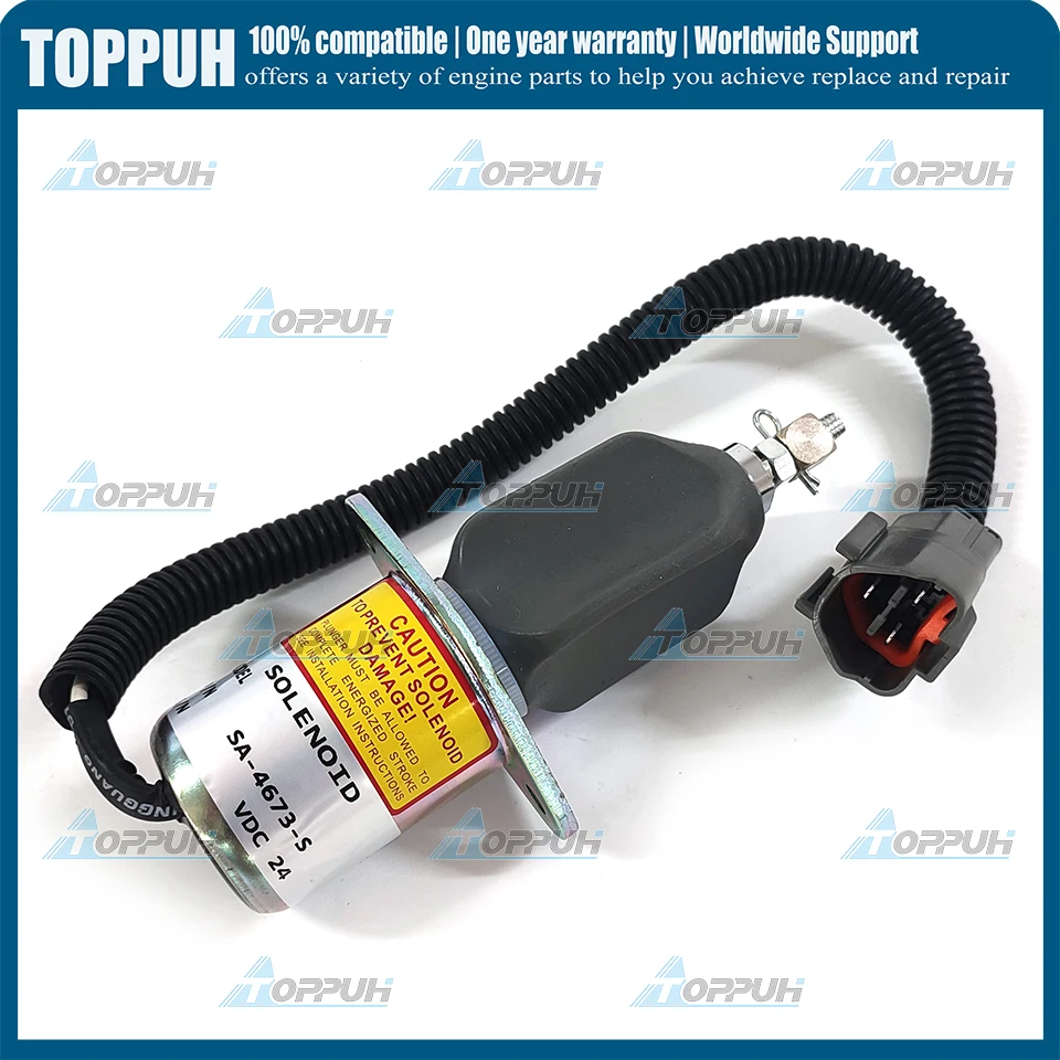 

12V SA-4673-S 1751ES-12A3UC12B1S Fuel Stop Solenoid For Woodward Yanmar 4NTE94