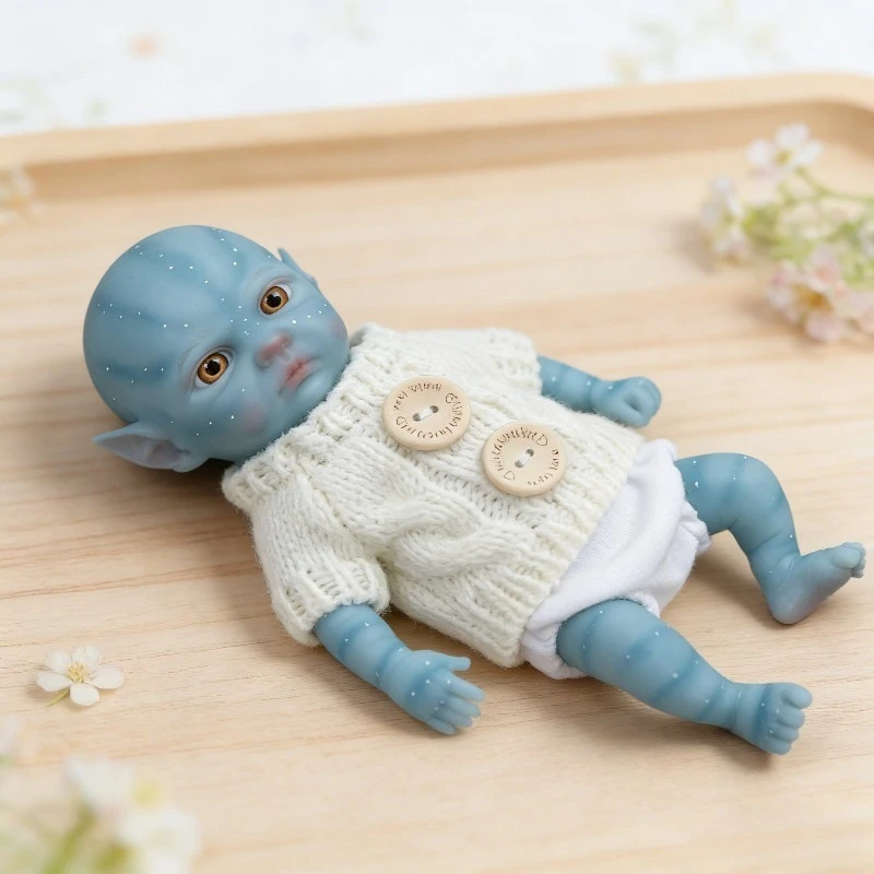 

8-дюймовая кукла Fairy Awake Baby, реалистичная кукла с синей кожей, высококачественные подарочные игрушки