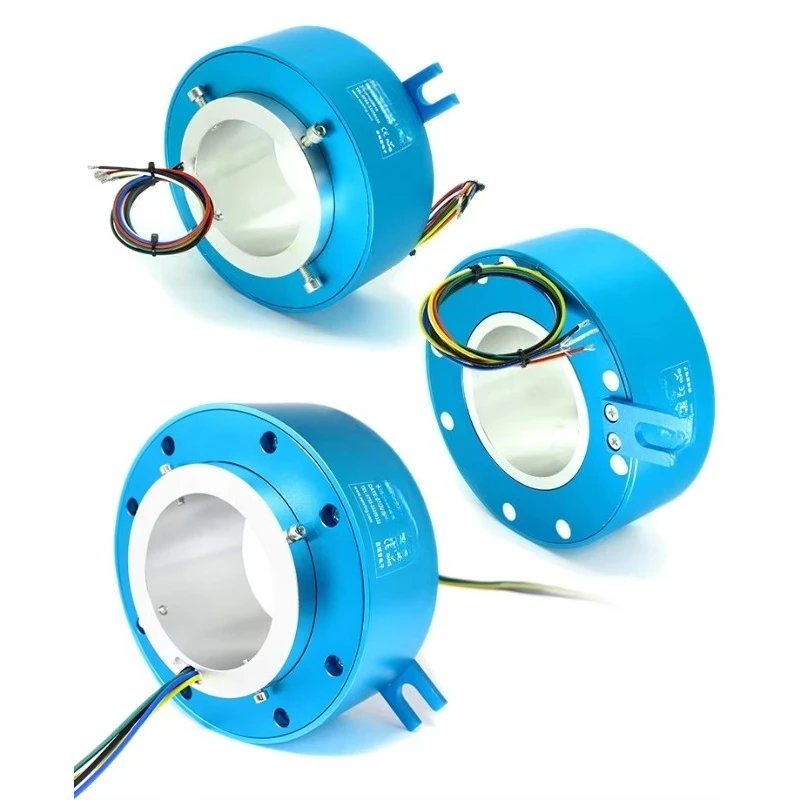 Hollow Shaft Slip Rings 70mm Rotating Electrical Connector Through Bore Slipring 6wires