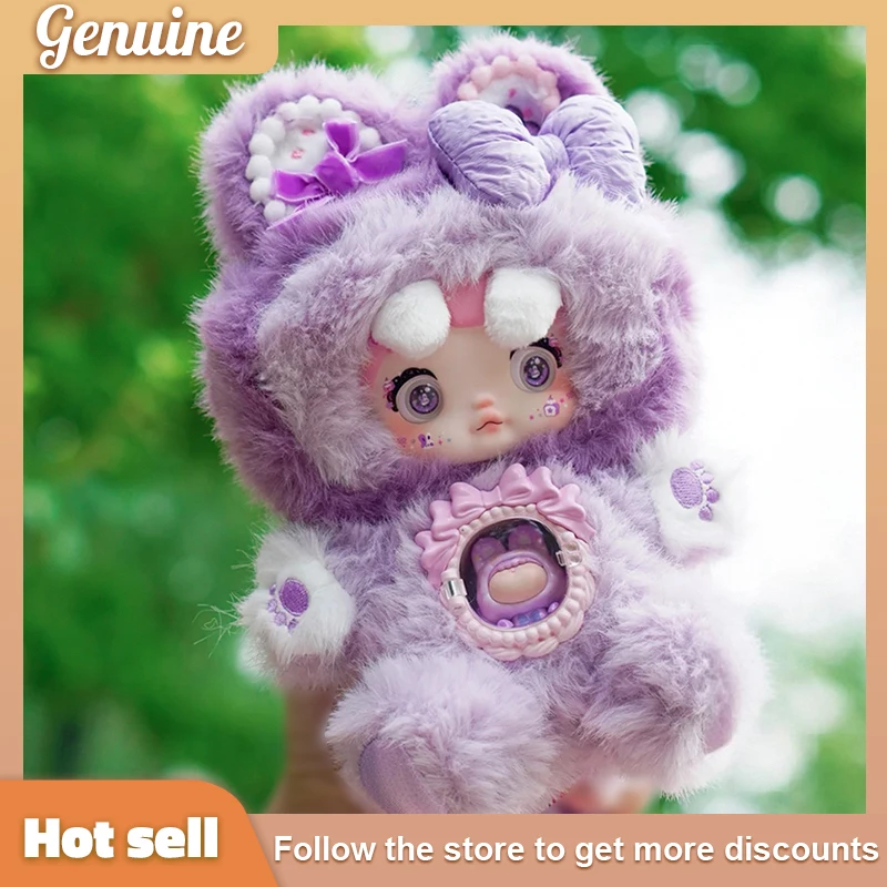 Nommi V7 Sweetheart One Bite Series صندوق أعمى kawaii الفينيل دمى قطيفة مع حقيبة قلادة لعبة هدية لعيد ميلاد الفتيات