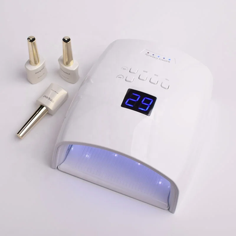 

48W Rechargeable UV LED Nail Lamp Wireless Gel Polish Dryer Machine Pedicure Lamps LED Light for Nails Cordless Use Home