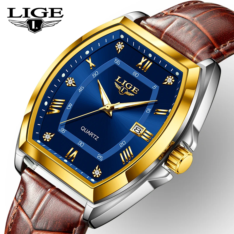 

LIGE 2025 новые модные женские часы, роскошные элегантные кожаные часы, женские спортивные водонепроницаемые светящиеся кварцевые наручные часы reloj mujer