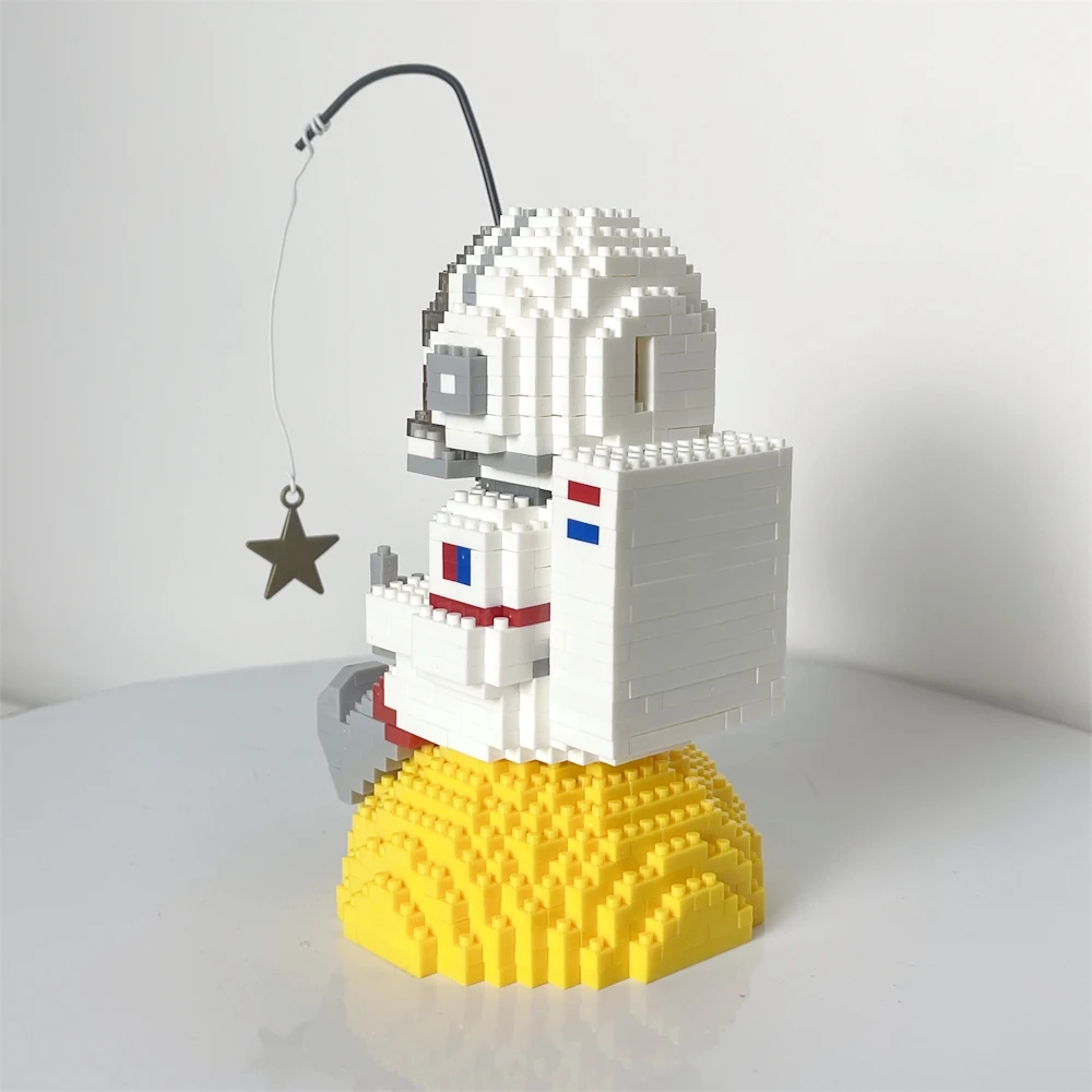 Astronaut Series Micro Mini Building Blocks Toy: ,LED Night Light Feature, Develops Hands-on Skills, Perfect Gift for Boys