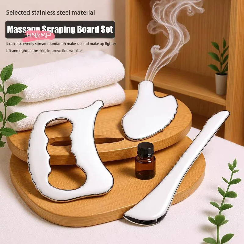 1Pc Multi-Functional Muscle Fascia Knife Stainless Steel Gua Sha Massage Exercise Scraping Tool for Gym Fitness Muscle Release