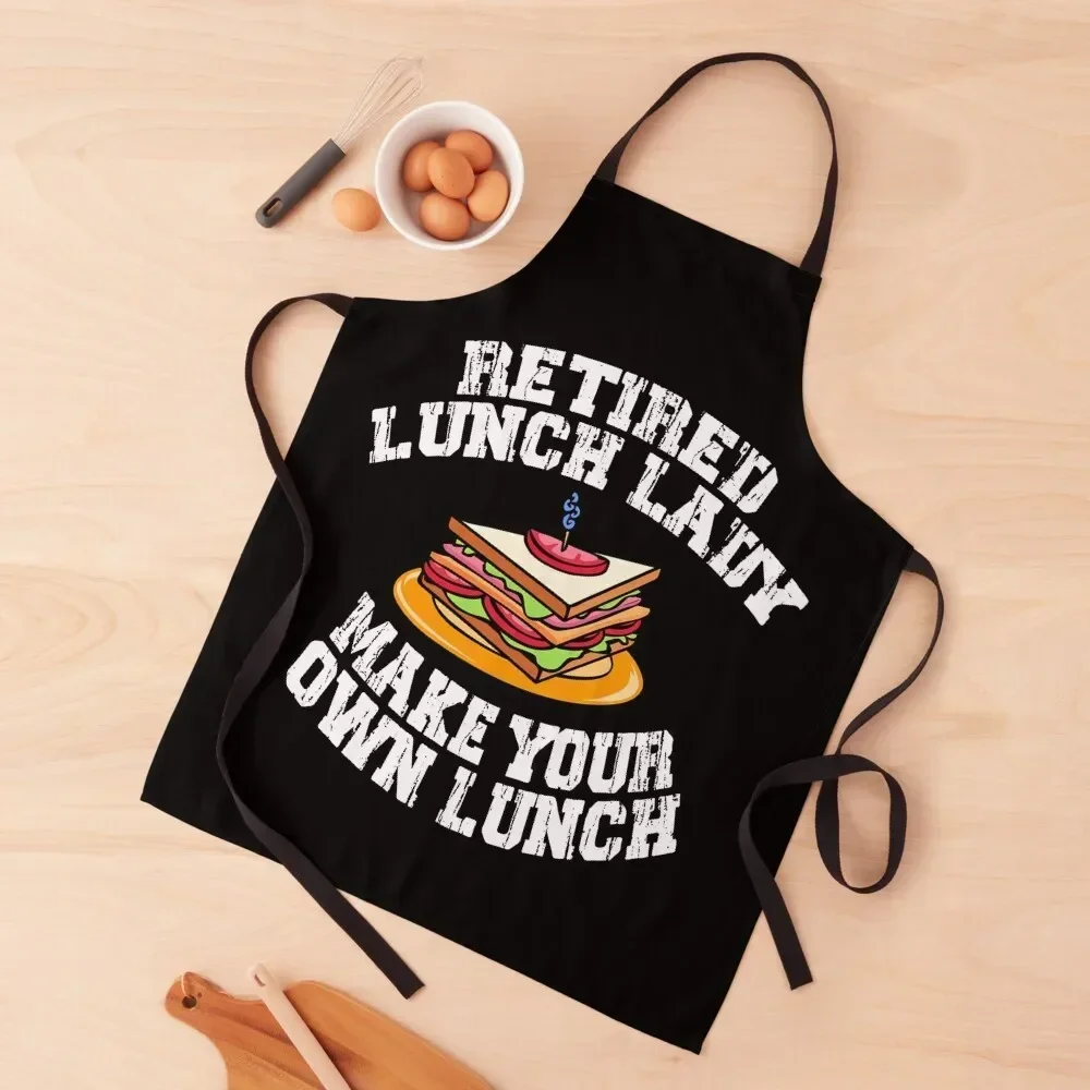 Retired Lunch Lady Make Your Own Sandwich Apron professional hairdresser Barber chef costume Men kitchen Apron