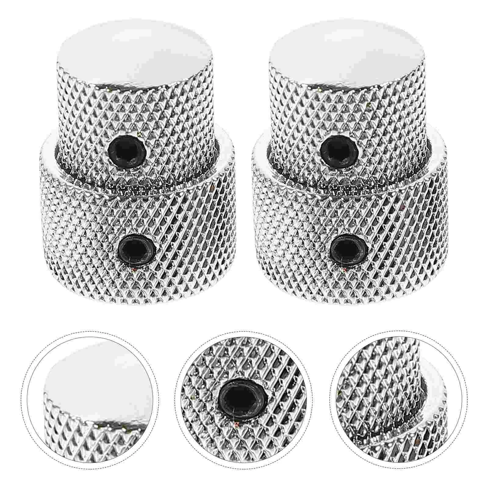

2Pcs Potentiometer Volume Control Guitar Bass Metal Tone Caps Replacement Parts Volume Control Knob Accessories