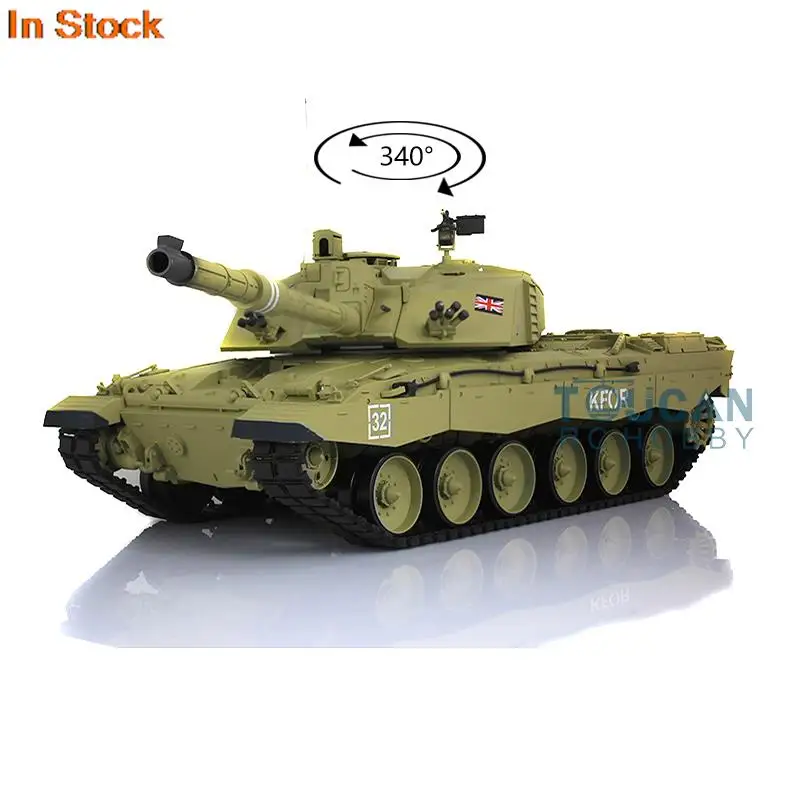 Stock américain 1/16 Heng Long 7.0 plastique Ver Challenger II RTR RC réservoir modèle 3908 peint jaune boîte de vitesses roues unité de fumée