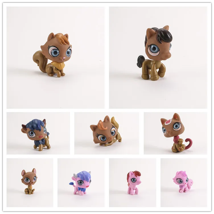 

Rare Pet Littlest Pet Shop Toy Cute Stands Cat Dog Rare Original Figure Bobble Head Toy Kitten Collie Spaniel Lps