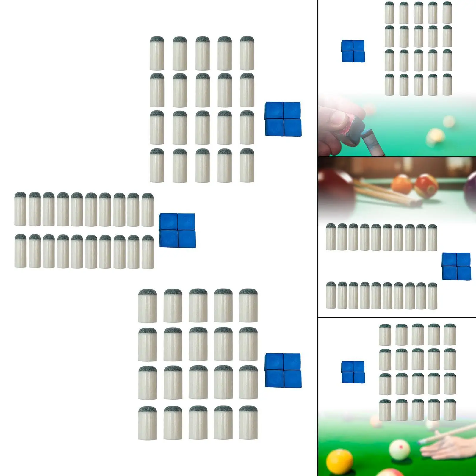 

20 шт. насадки для бильярдного кия, насадки для бильярдного кия, профессиональные детали, принадлежности, насадки для бильярдного кия для мужчин, начинающих женщин