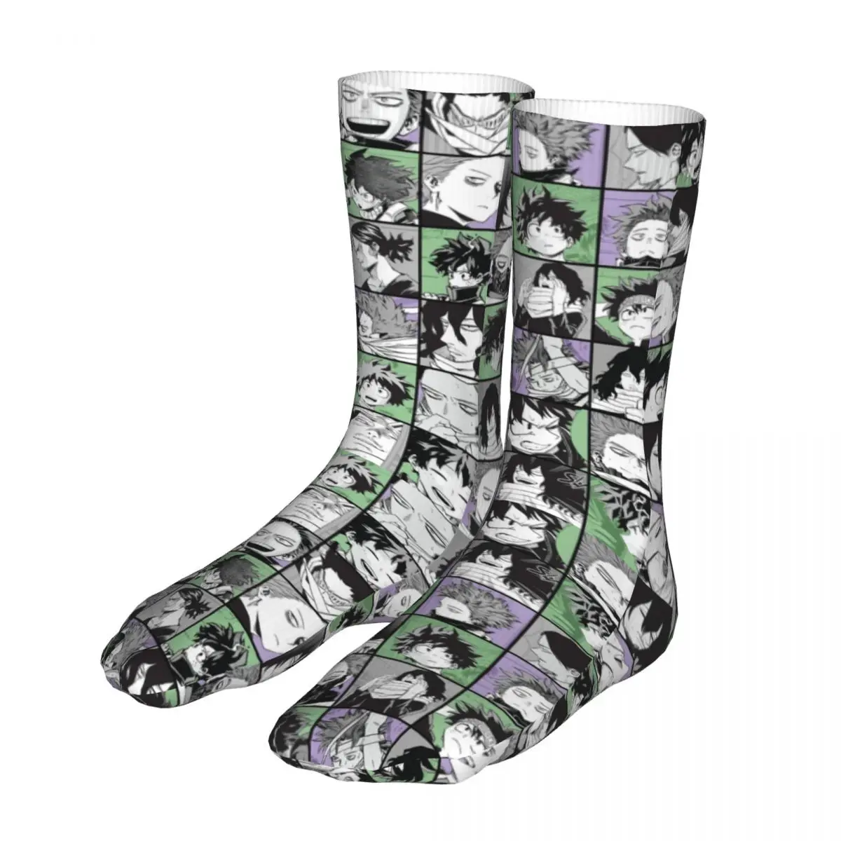 Fashion Socks Male Mens Women Boku No My Hero Academia Socks Anime Hawks Izuku Skateboard Socks Spring Summer Autumn Winter