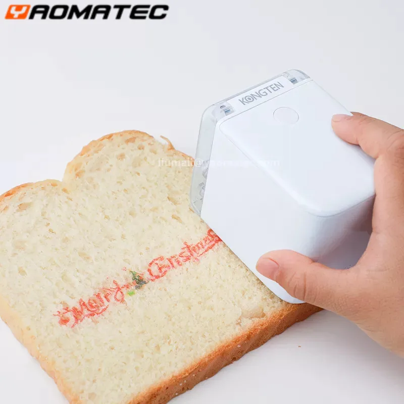 Yaomatec Coffee Portable Print Edible Ink Inkjet Handheld Edible Food Biscuit Bread Cake Mold Latte Baking Mold Printer