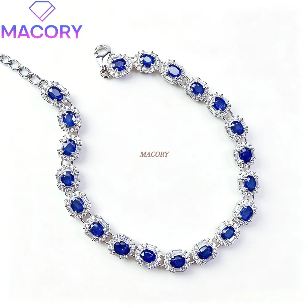 Fashionable women's sapphire bracelet simple elegant  luxurious perfect for everyday wear a delicate gift for special occasions