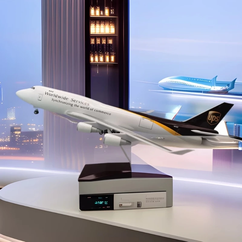 

Toy Plane UPS Cargo Aircraft 47CM flight machine model 1:150 Scale Aircraft B747 Model Airplane diecast Machine Collected Gift